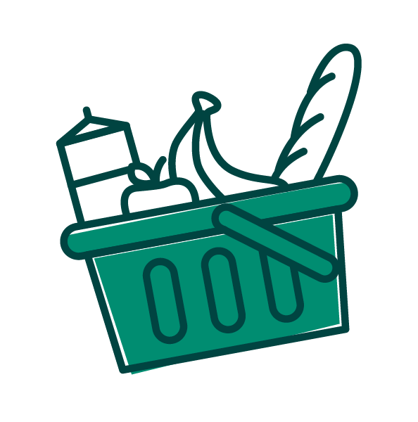 Shopping icon - illustration of a shopping basket