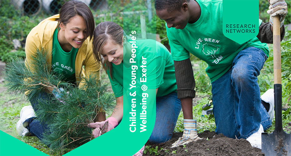 Children planting a tree